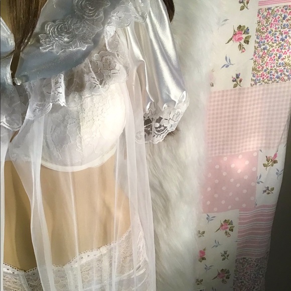 Vintage white undercover sheer robe Small - Picture 5 of 8